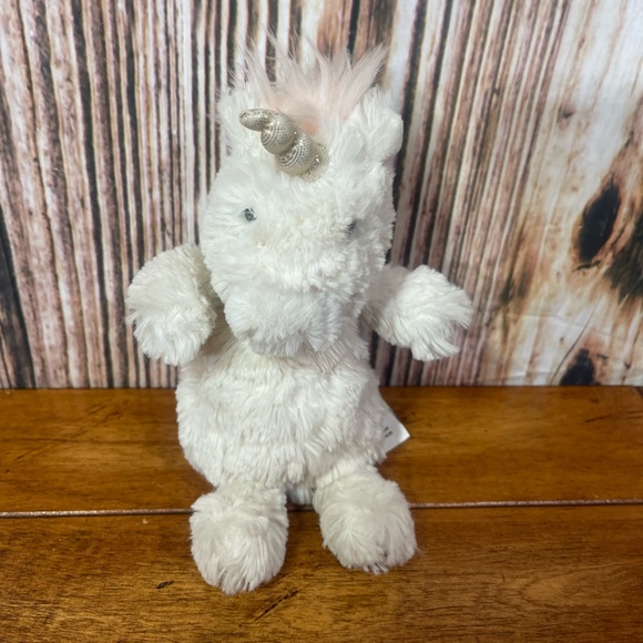 Mary Meyer White Pink Putty Unicorn Small Inch Stuffed Plush Animal Toy - Picture 2 of 3